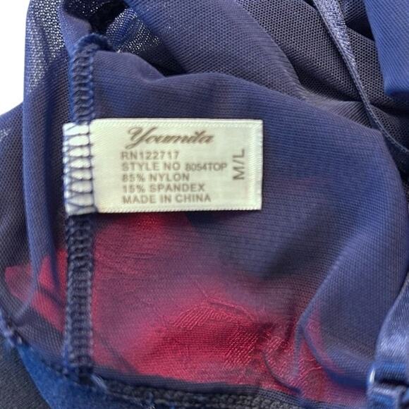 NWT Very Sexy Youmita Floral Lace BLue Mesh Overlay Bralette Fits S/M - Picture 7 of 7